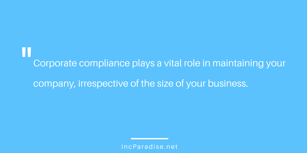 maintain corporate compliance