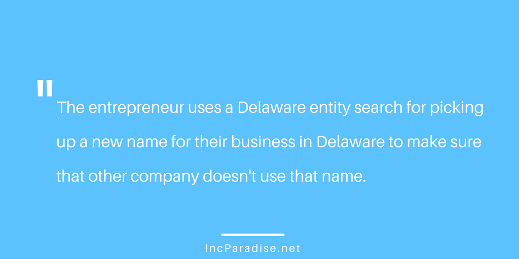 Delaware Entity Name Search