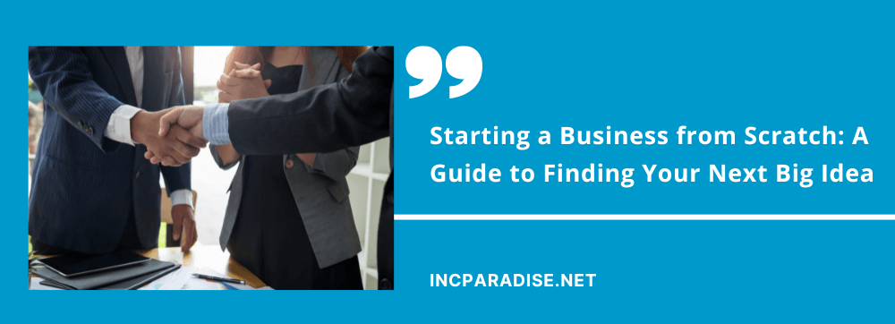 Starting a Business from Scratch
