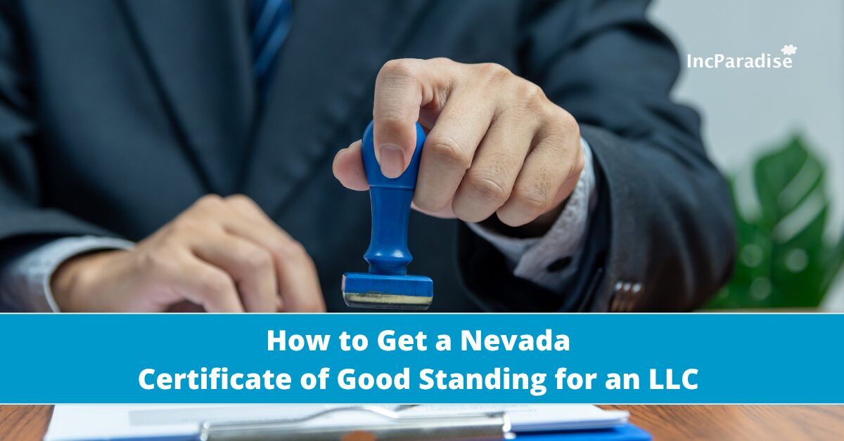 Nevada Certificate of Good Standing